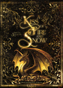 Das Cover zeigt im unteren Bereich einen goldenen Drachen, im oberen Bereich den Buchtitel. Beides wird durch goldene Verzierungen eingerahmt. Der Hintergrund ist dunkelbraun und schwarz.