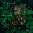 Das Bild zeigt das Buch "Die Republik der Knochen" von Magali Volkmann und die darin enthaltenen Tropes und Themen: Venedig-Setting, subtile Lovestory, ein bisschen queer, düstere High Fantasy, Korruption & Intrigen, Piraten & Nekromanten