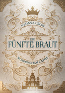 Das Cover zeigt mittig den Titel des Buches. Oberhalb des Titels steht der Name der Autorin, darüber befindet sich eine goldene Krone. In den Ecken sind goldenen Schnallen abgebildet und im unteren Viertel ist ein goldenes Schloss zu sehen. Die Grundfarbe ist Creme. 