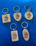 Im Herzen ein Drache - Schlüsselanhänger aus Holz