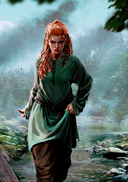 Das Bild zeigt die weibliche Hauptfigur aus dem Buch "Melody of Fate and Vengeance" von Luna McMullen. 