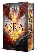 Das Cover zeigt einen feuerspuckenden Drachen, frontal, und darunter den Titel. Es ist in Rot, Orange und Schwarz gehalten. 