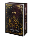 Das Cover zeigt mittig in goldenen Buchstaben den Titel, darüber ein Schwert. Eingefasst wird beides durch einen goldenen, verzierten Rahmen. Der Hintergrund ist dunkelviolett mit unzähligen silbernen und goldenen Sternen. Auf dem Buchschnitt wird das Motiv fortgesetzt, mit zwei Schwertern.