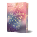 Das Cover ist in verschiedenen Rosa- und Lilatönen gestaltet, die ineinander verlaufen. Verschiedene Lichtelemente und stilisierte Blumen (in Gold)  sind eingearbeitet. Den Titel sieht man mittig. Der Farbschnitt ist eine Weiterführung des Covers in gleichen Farben mit der gleichen Dekoration. 
