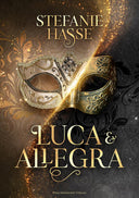 Das Cover zeigt eine venezianische Maske und darunter den Titel. Das Cover ist hauptsächlich in Gold- und Brauntönen gehalten. 