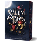 In der Mitte des Covers  steht der Titel in großen weißen Buchstaben. Darum herum ist ein Gebilde aus schwarzen und goldenen Blumen, aus denen ein roter Apfel und ein rotes anatomisches Herz herausstechen. In der oberen linken Ecke leuchtet ein Vollmond.