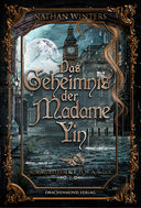 Das Cover zeigt eine Straße in London. Im Hintergrund ist der Big Ben neben einem leuchtenden Vollmond. Umrandet ist das Bild von einem viktorianischen Rahmen. Der Titel steht mittig in geschwungenen Buchstaben.