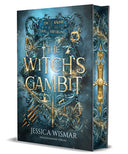 Das dunkelblaue Cover zeigt mittig einen mit Ornamenten verzierten Rahmen. In den Ornamenten stecken verschiedene Elemente in goldener Farbe. Der Hintergrund besteht aus grauem Nebel. Auf dem blauen Farbschnitt sind die Ornamente des Rahmens und mittig eine goldene Schließe.