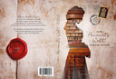 Das Cover zeigt in der linken Hälfte die Silhouette einer Frau im Seitenprofil. In der Silhouette sind Bücherregale aus Holz abgebildet, welche mit Büchern gefüllt sind. Der Titel befindet sich mittig auf der rechten Seite. In der oberen rechten Hälfte ist eine britische Briefmarke mit dem Big Ben als Motiv. Daneben befindet sich ein Poststempel aus London. Farblich ist das Cover in Rosa-, Braun- und Beigetönen gehalten.