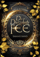 Das schwarze Cover zeigt mittig einen goldenen reichverzierten ovalen Rahmen. Darin steht der Titel. Die Ecken sind mit goldenen Blättern und Zapfen verziert.
