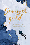Das Cover zeigt im oberen Bereich in goldenen Buchstaben den Titel. Darunter befindet sich rechts die schwarze Schattenriss-Figur eines Tauchers. In der rechten oberen Ecke und im Bereich links unten befinden sich dunkelblaue Flächen mit einigen goldenen Einschlüssen. Der Rest ist in einem hellen Blaugrau gehalten. Insgesamt erinnert der Hintergrund an eine Mischung aus Stein und Marmor. 