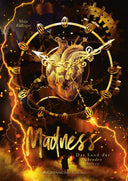Das dunkelbraun-goldene Cover zeigt in der Mitte ein goldenes Herz inmitten einer mechanischen Uhr, mit Zahnrädern und verzierten Uhrzeigern. Der Titel ist im unteren Bereich des Covers, außerdem ziehen sich goldene Blitze und goldener Nebel über das Cover.
