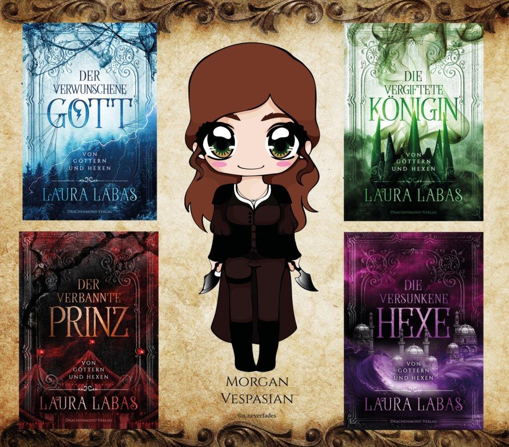 Das Magnetlesezeichen zeigt die Protagonistin der Buchreihe 