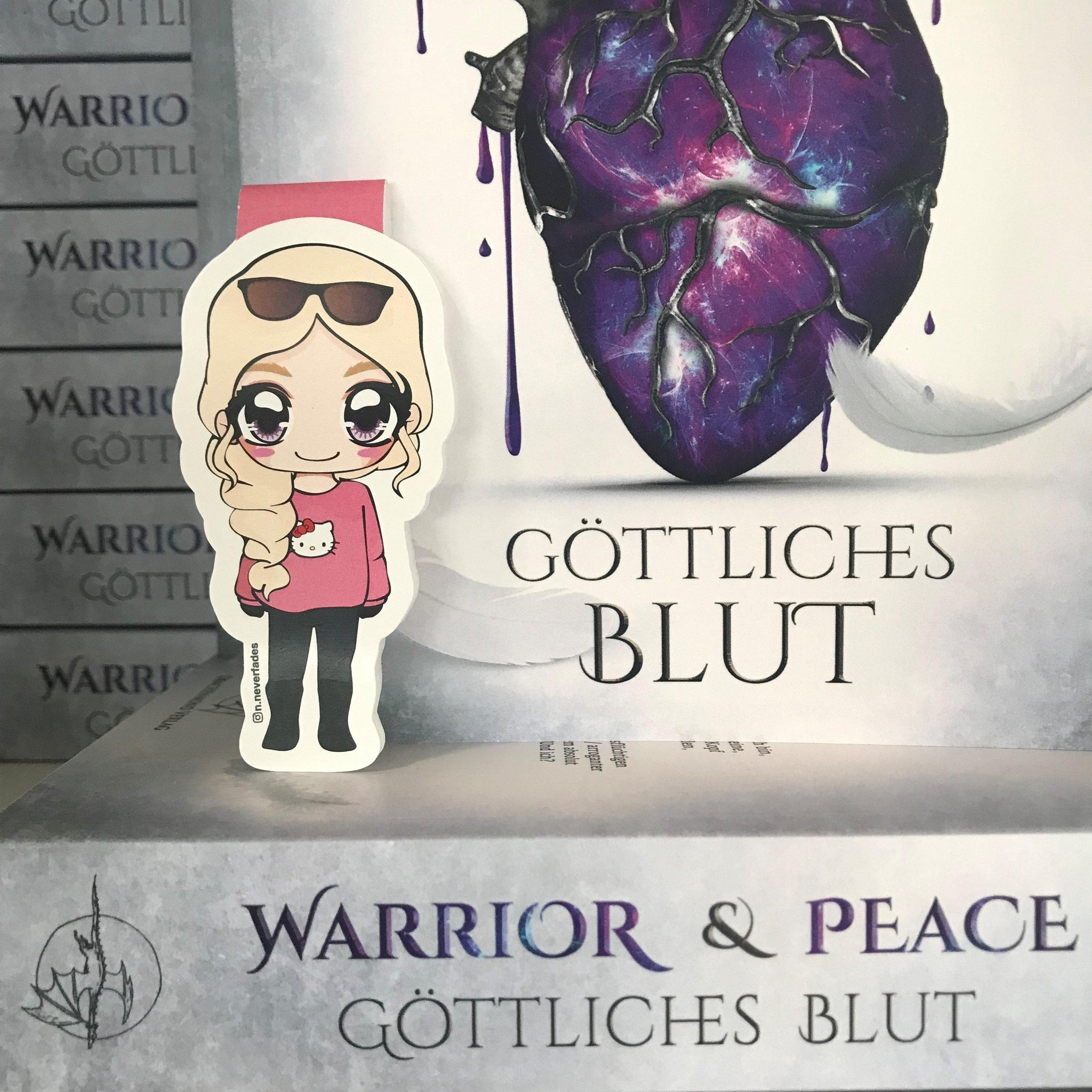 Das Magnetlesezeichen zeigt die Protagonistin der 